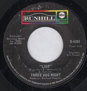 Three Dog Night - Liar - 7 Inch