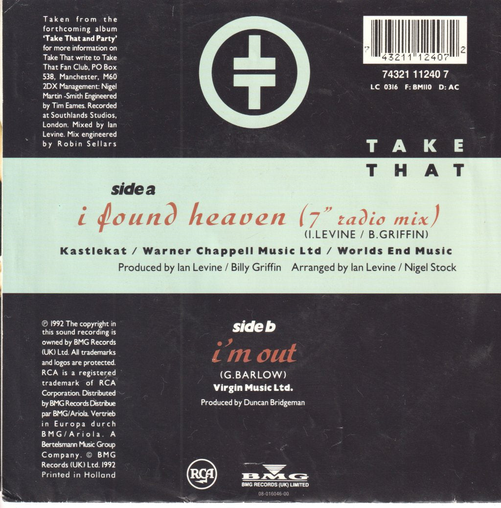 Take That - I Found Heaven - 7 Inch