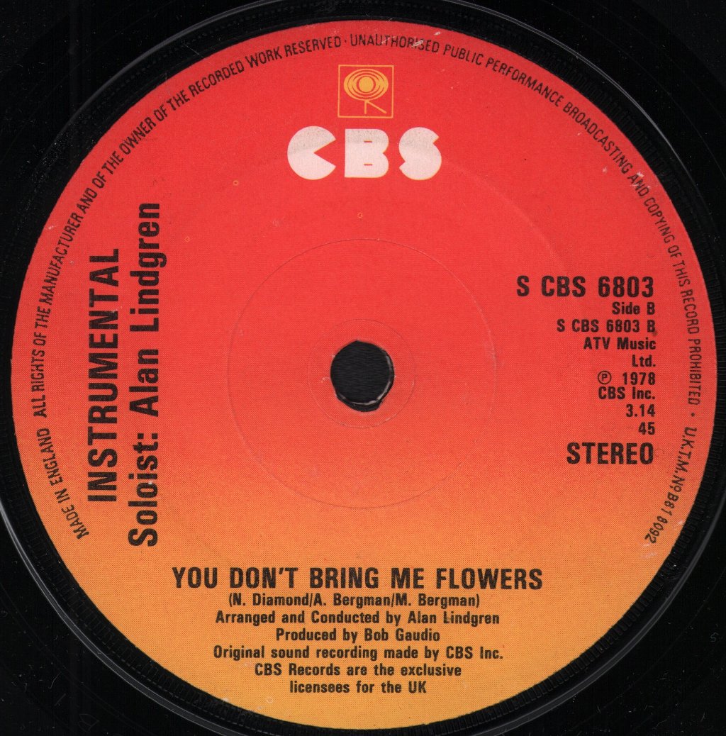Barbra And Neil - You Don't Bring Me Flowers - 7 Inch