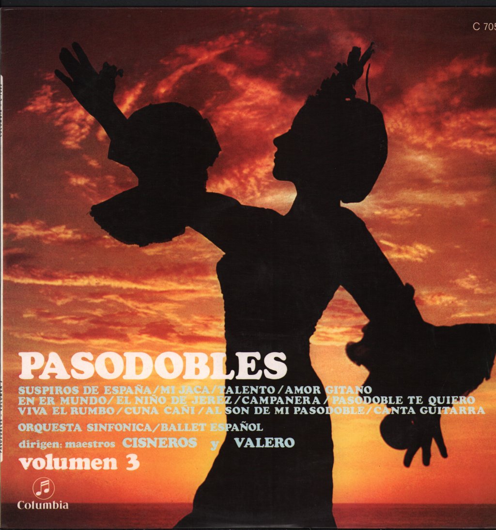 Orquesta Sinfonica Ballet Espanol / Cisneros y Valero - Pasodobles - Volumen 3 - Lp