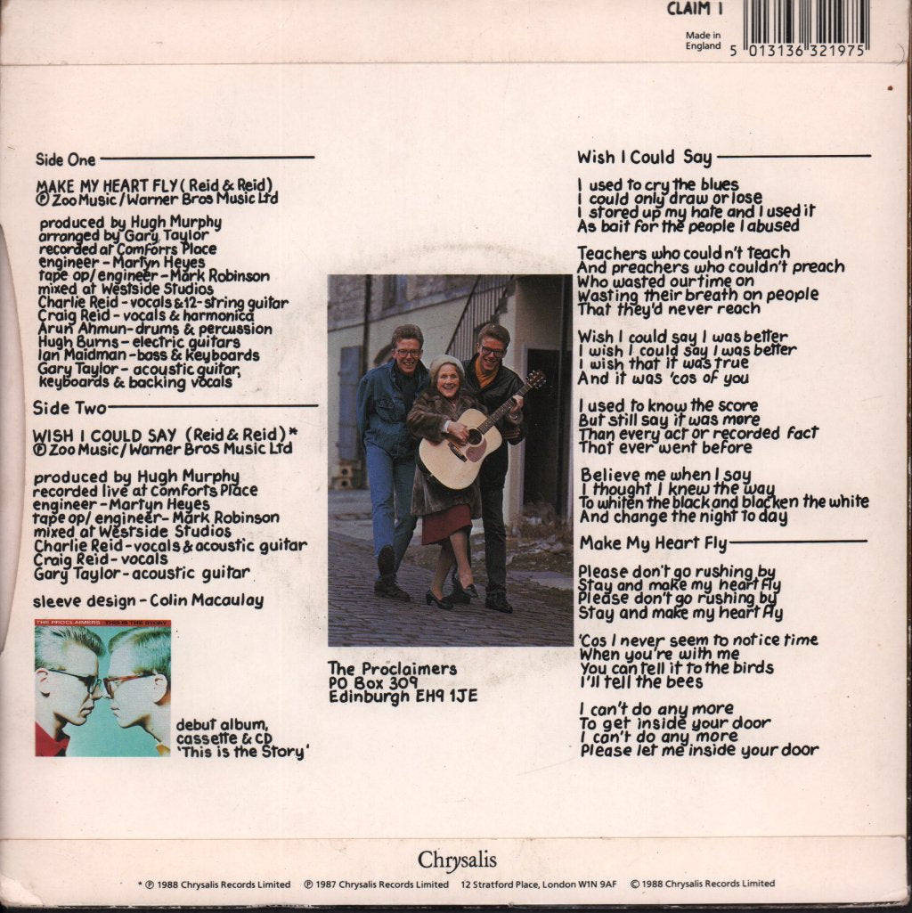 Proclaimers - Make My Heart Fly - 7 Inch