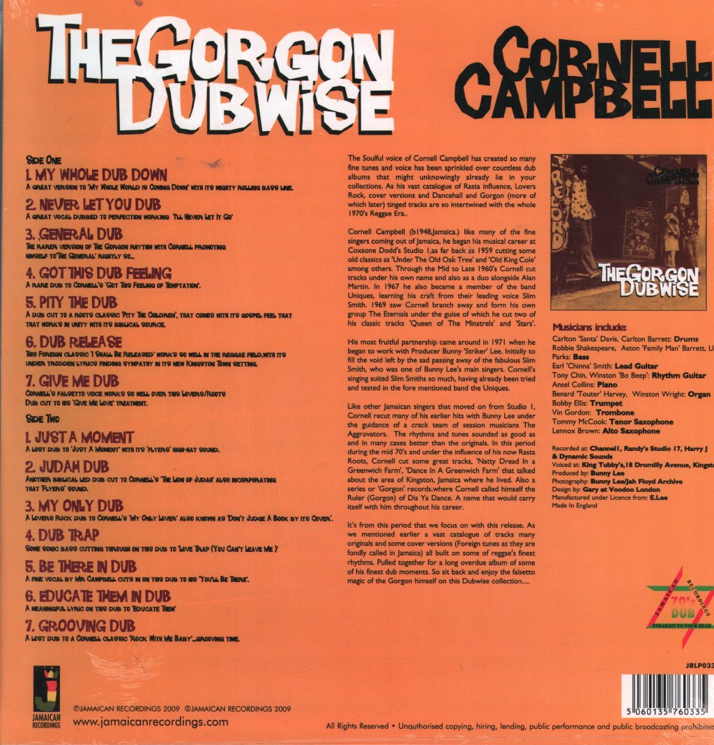 Cornell Campbell - Gorgon Dubwise - Lp