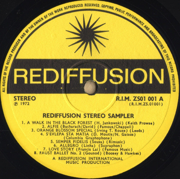 Various Artists - Rediffusion Stereo Sampler - Lp