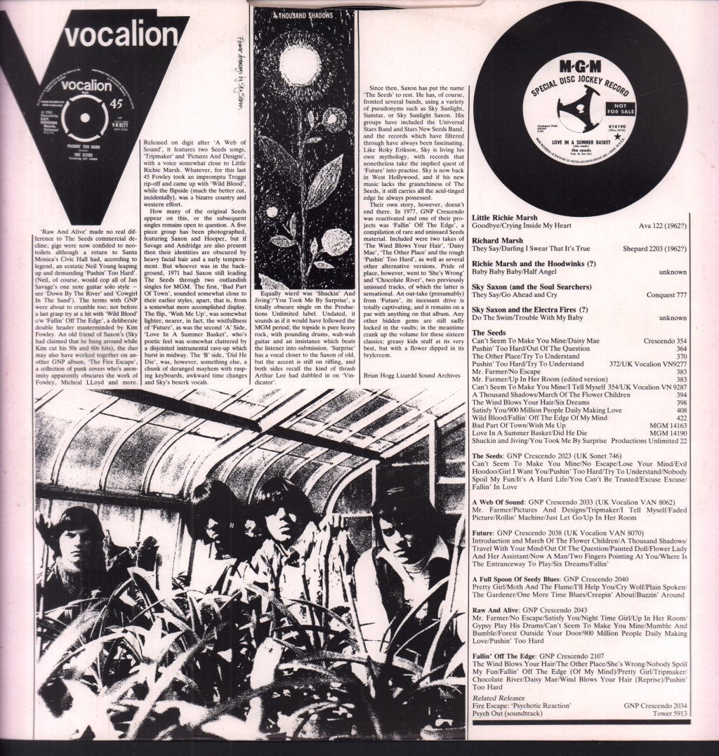 Seeds - Evil Hoodoo - Lp