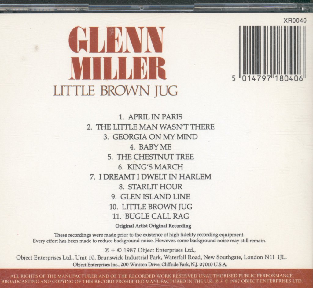 Glenn Miller - Little Brown Jug - Cd