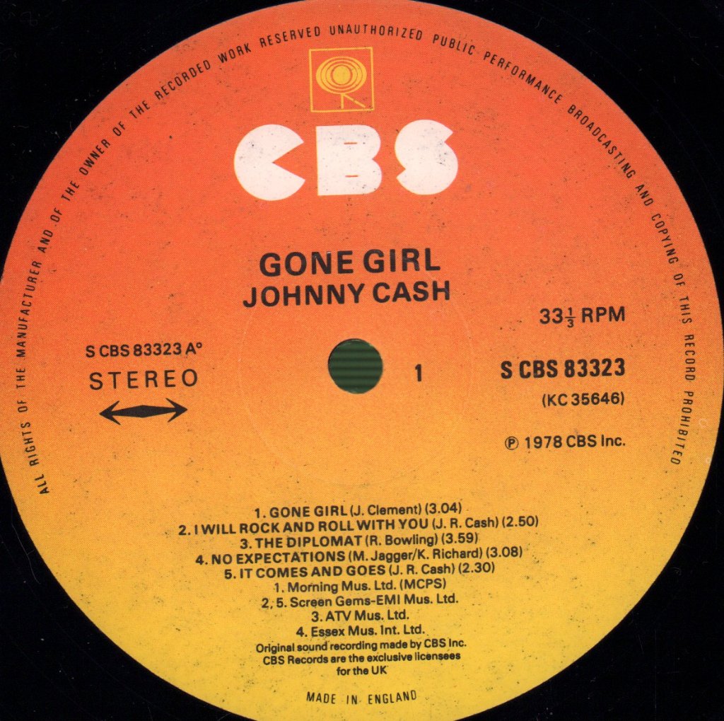 Johnny Cash - Gone Girl - Lp