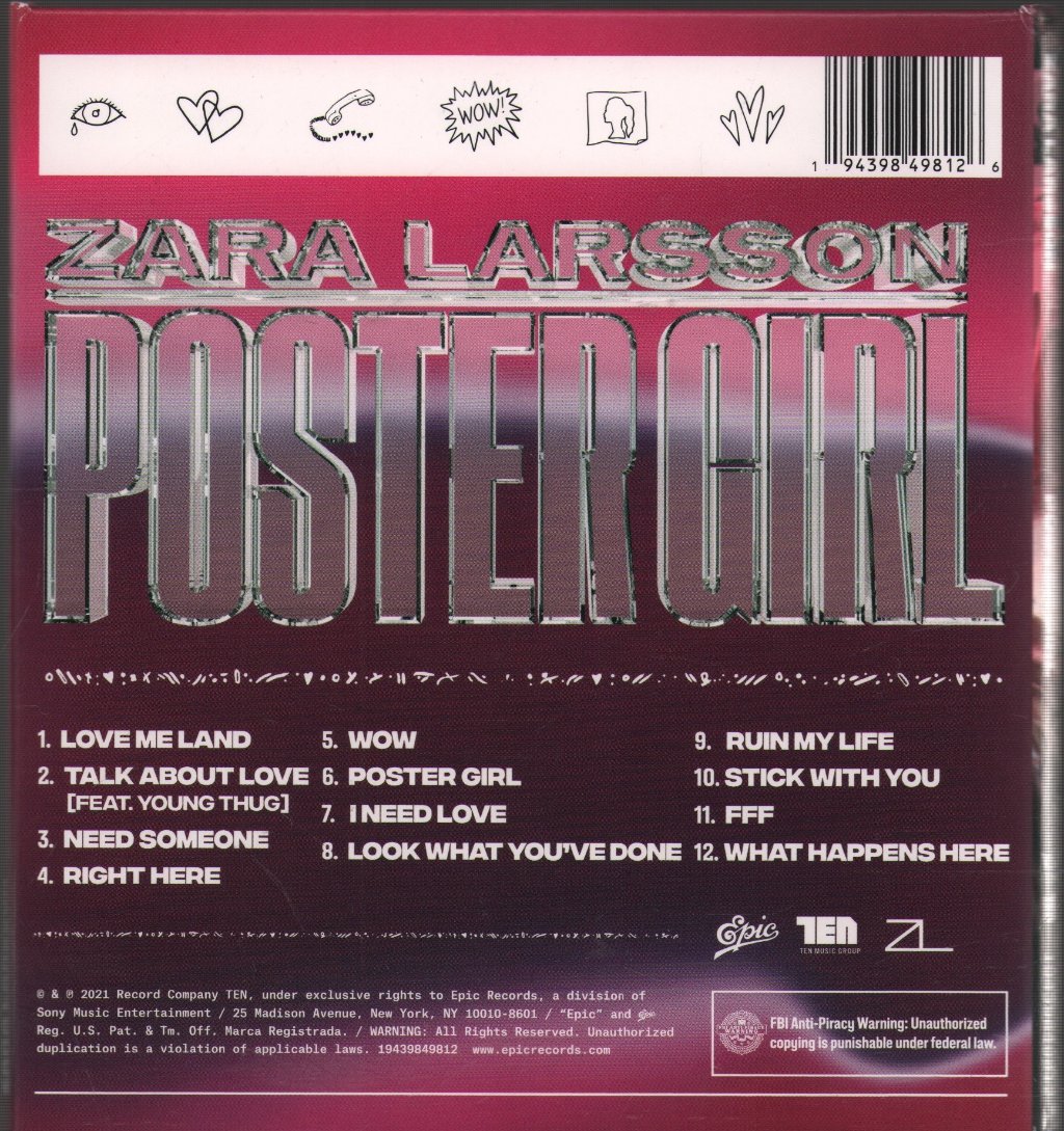 Zara Larsson - Poster Girl - Cd