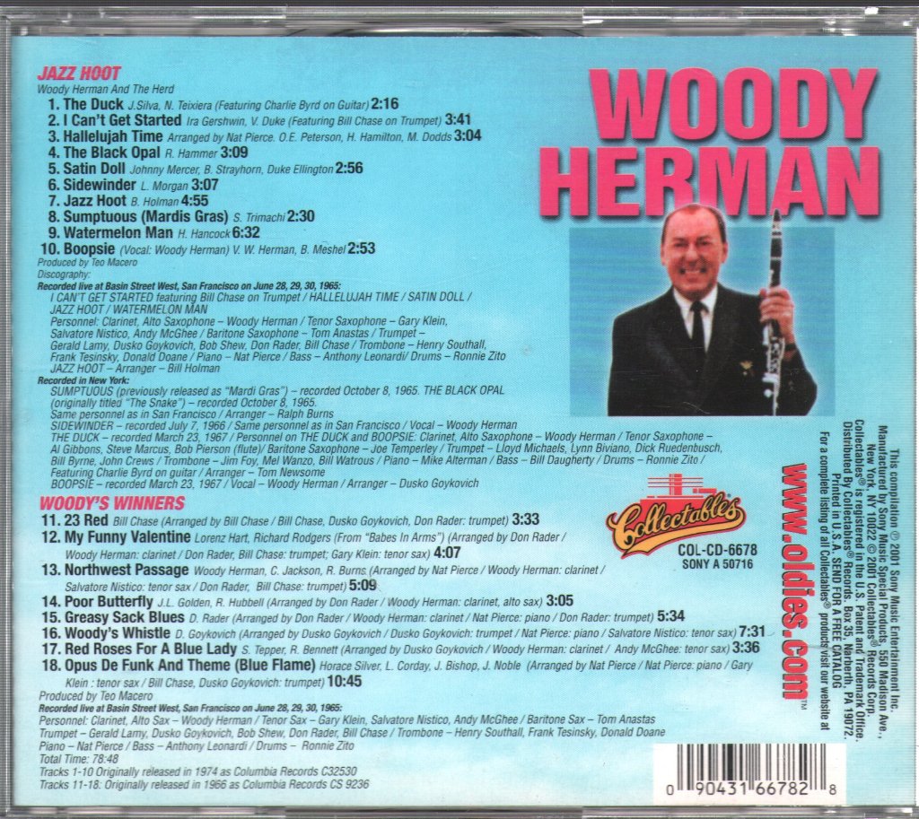 Woody Herman - Jazz Hoot / Woody's Winners - Cd