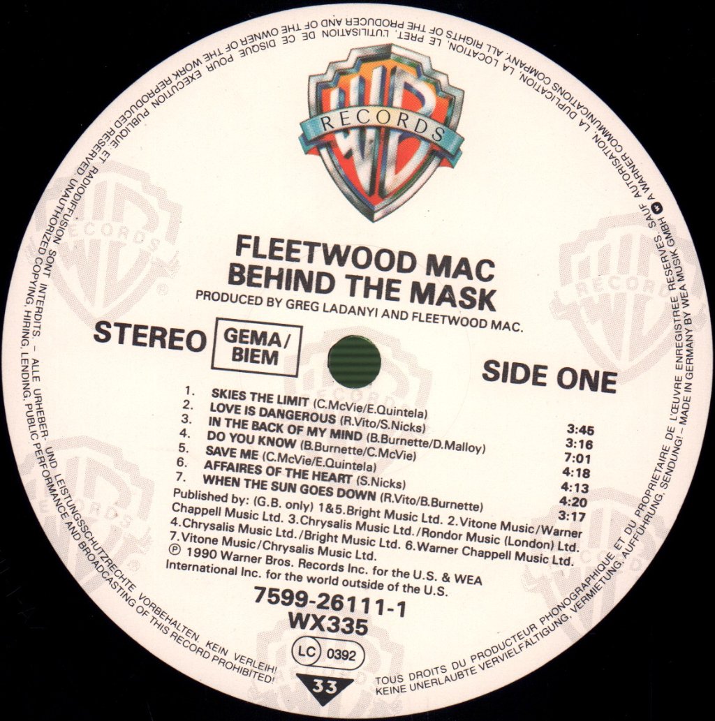 Fleetwood Mac - Behind The Mask - Lp