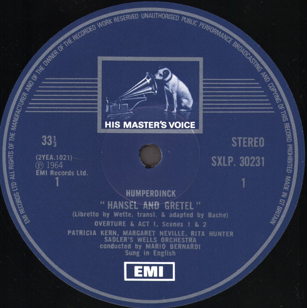 Patricia Kern / Margaret Neville / Ann Howard / Sadler's Wells Orchestra / Mario Bernardi - Humperdinck - Hansel And Gretel - Double Lp