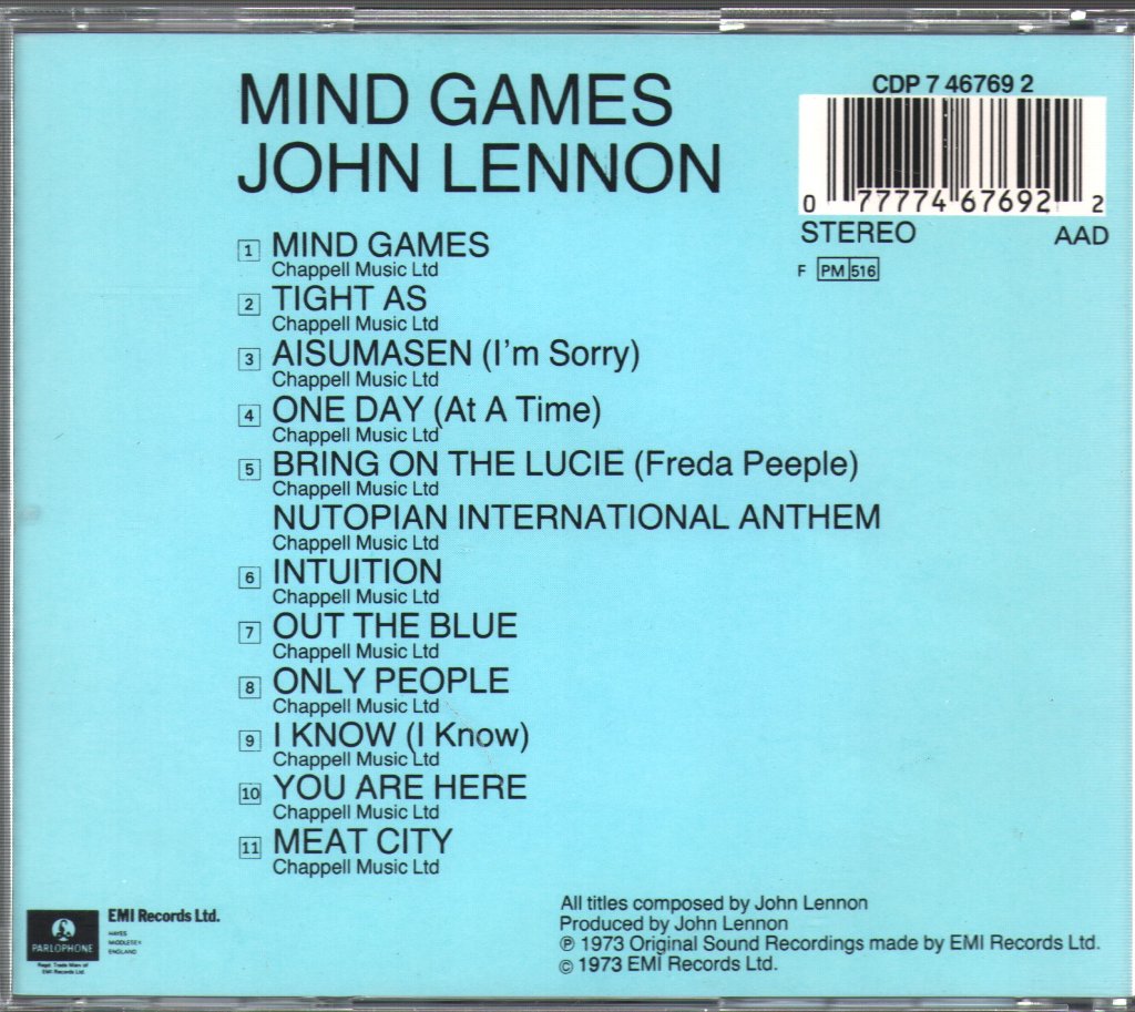 John Lennon - Mind Games - Cd