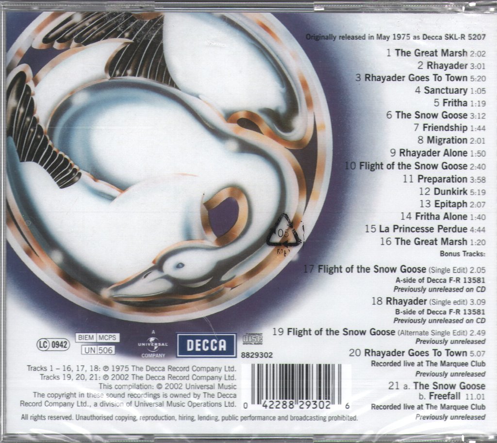 Camel - Music Inspired By The Snow Goose - Cd