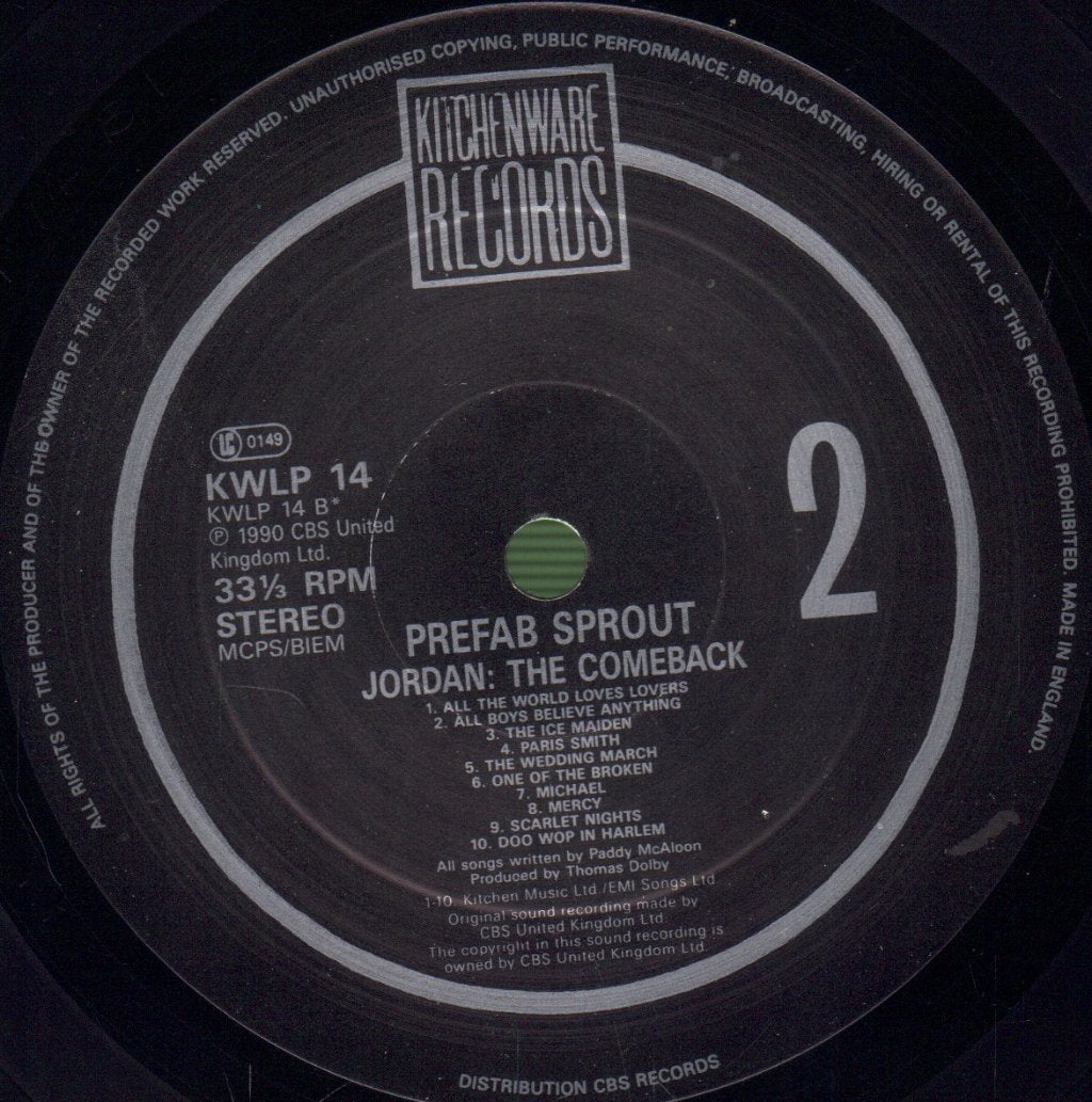 Prefab Sprout - Jordan: The Comeback - Lp