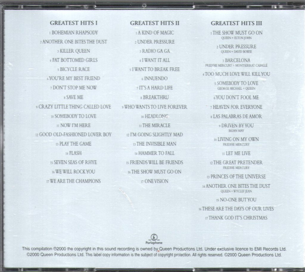 Queen - Greatest Hits 1, 2 And 3 - Cd Set