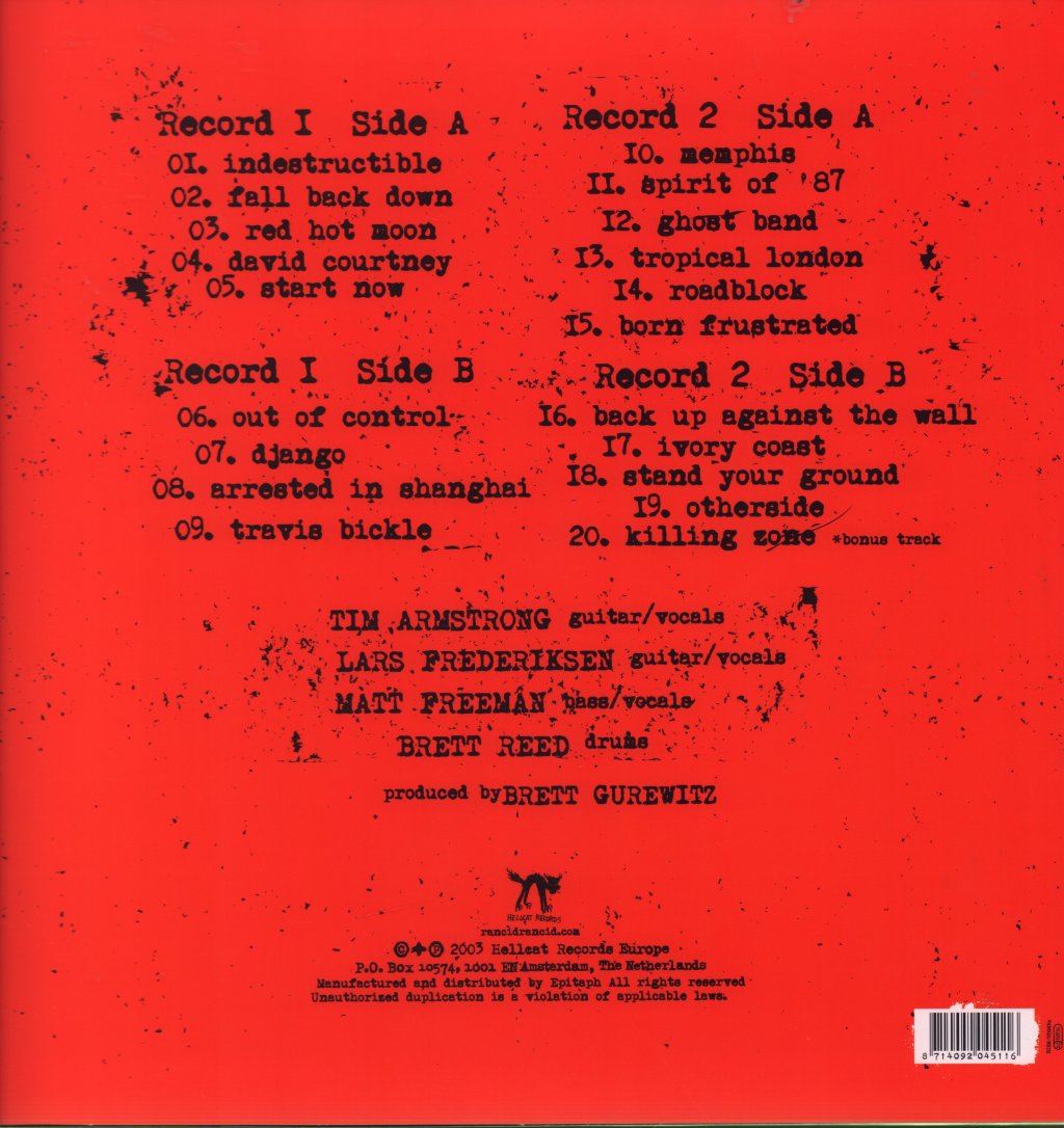 Rancid - Indestructible - Double Lp