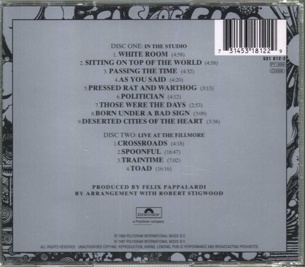 Cream - Wheels Of Fire - Double Cd