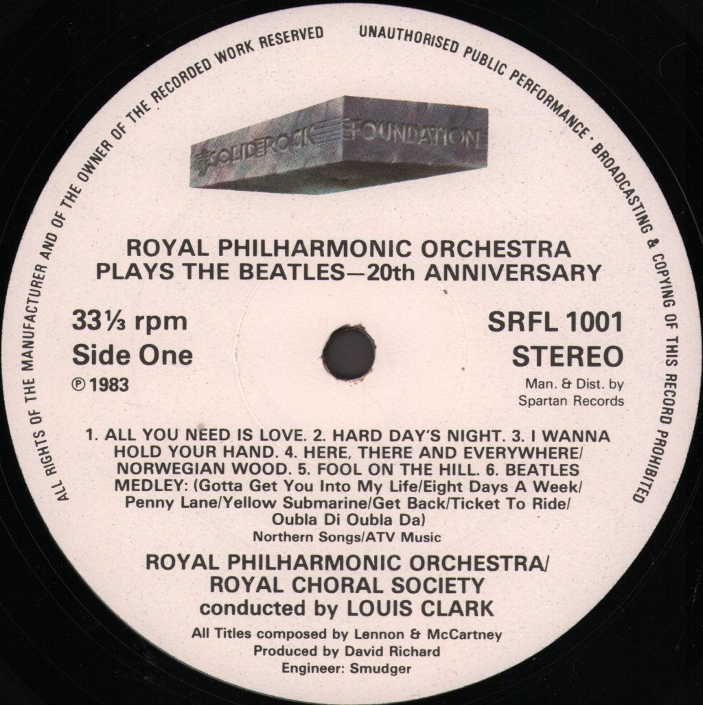 Royal Philharmonic Orchestra - Plays The Beatles 20th Anniversary Concert - Lp