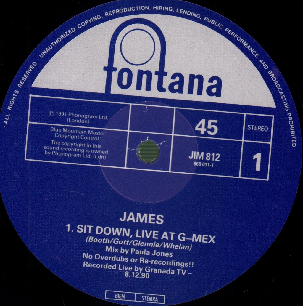 James - Sit Down - 12 Inch