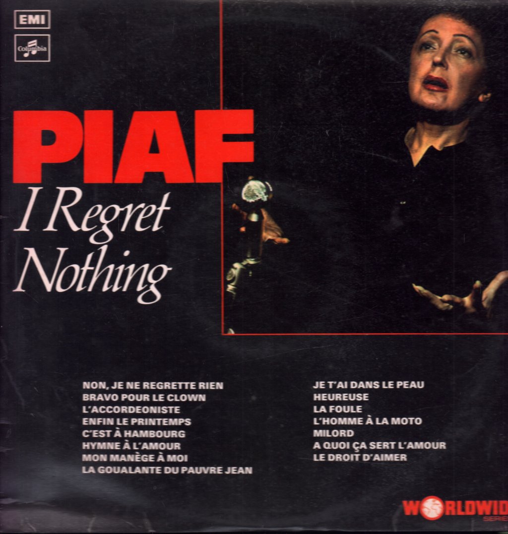 Edith Piaf - I Regret Nothing - Lp