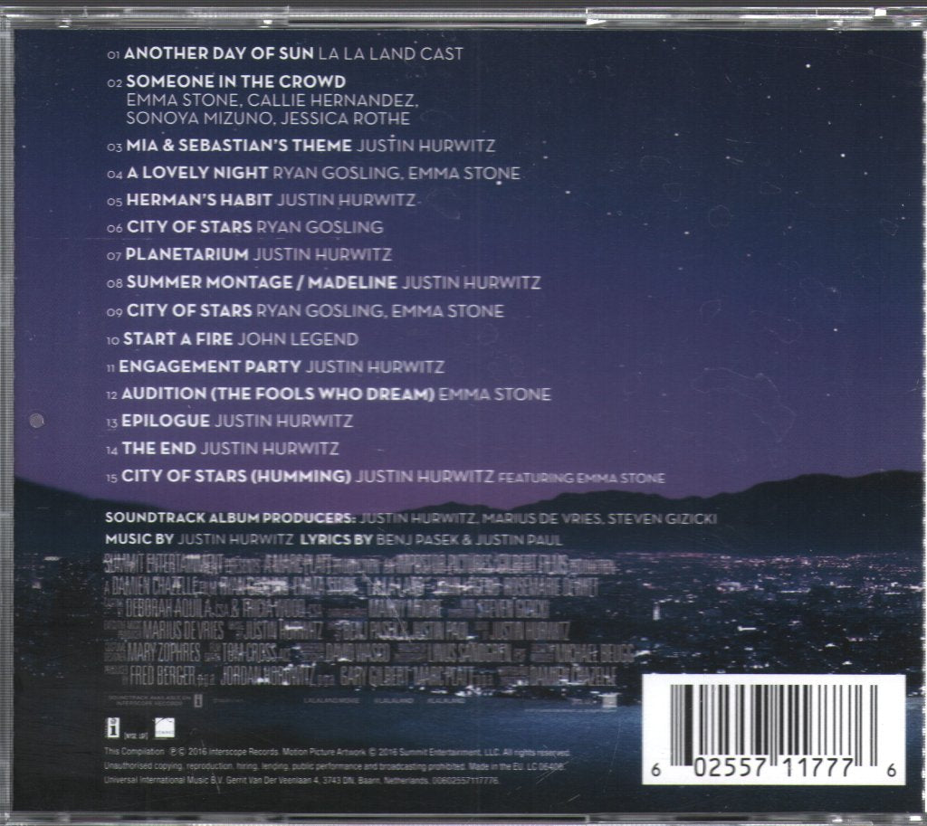 La La Land - Original Motion Picture Soundtrack - Cd