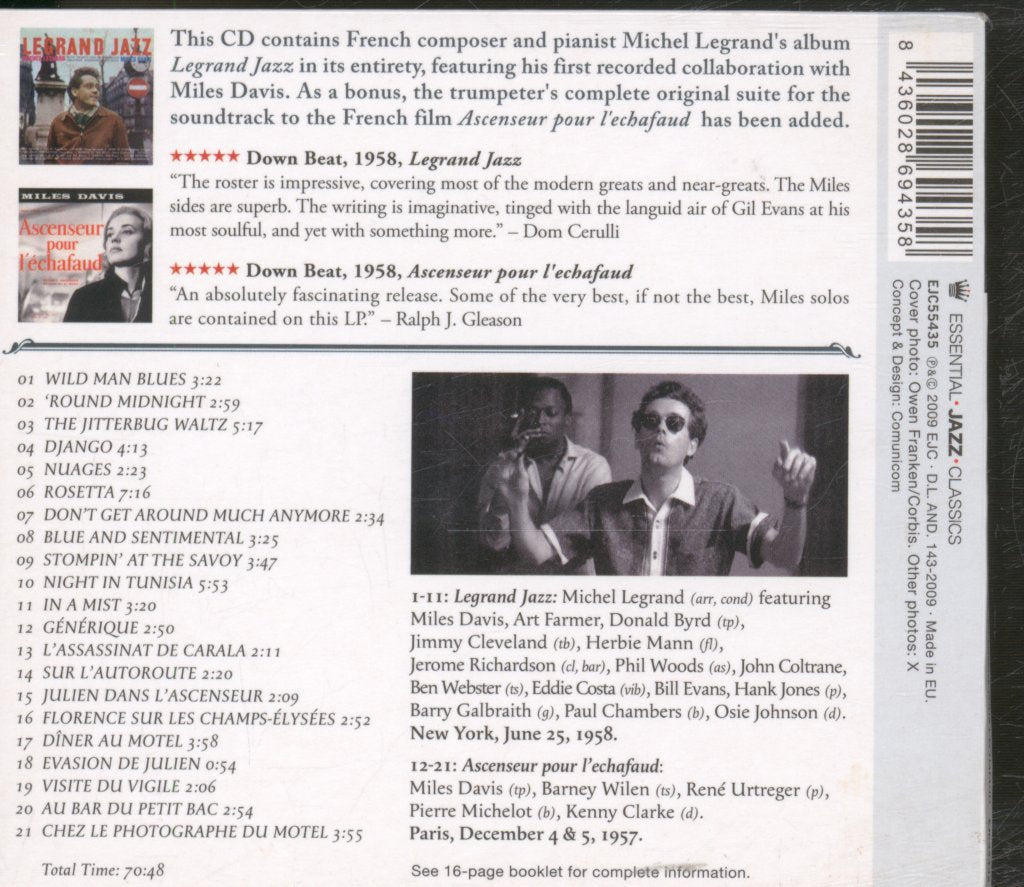 Michel Legrand - Legrand Jazz + Ascenseur Pour L'Echafaud - Cd