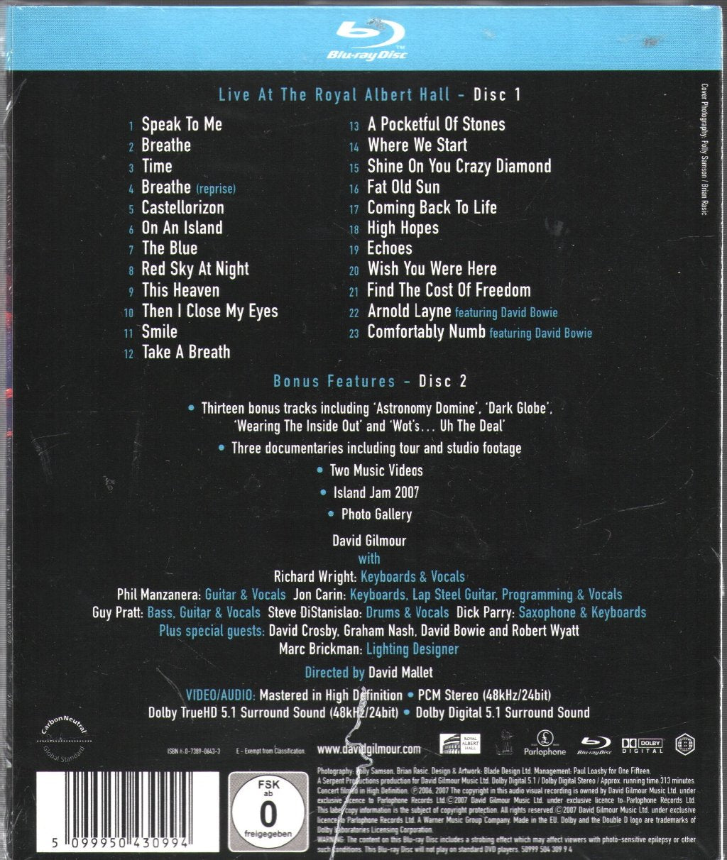 David Gilmour - Remember That Night (Live At The Royal Albert Hall) - Blu-Ray