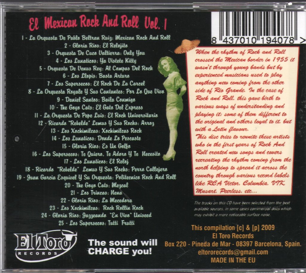 Various Artists - El Mexican Rock And Roll - 50's Mexican Rock & Roll Recordings - Vol.1  A Bailar!!! - Cd