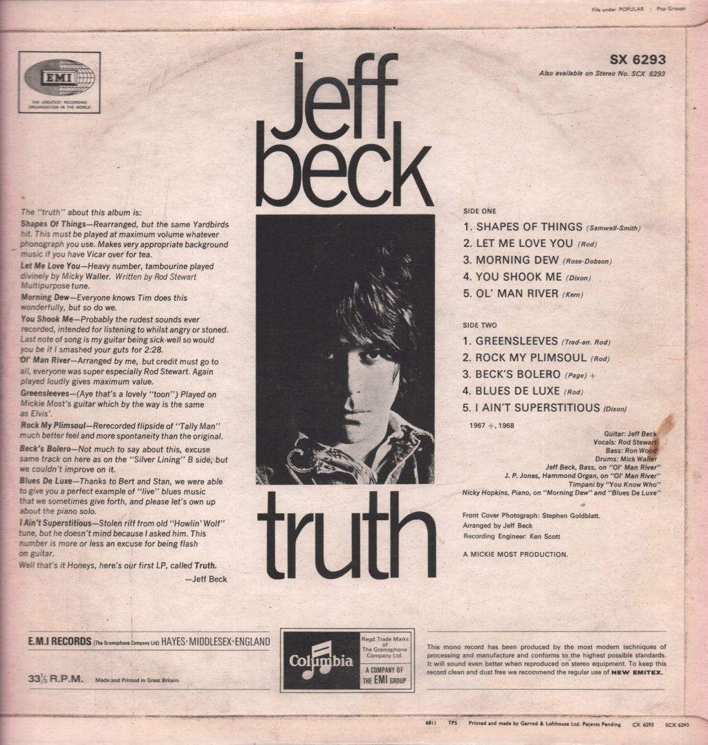 Jeff Beck - Truth - Lp