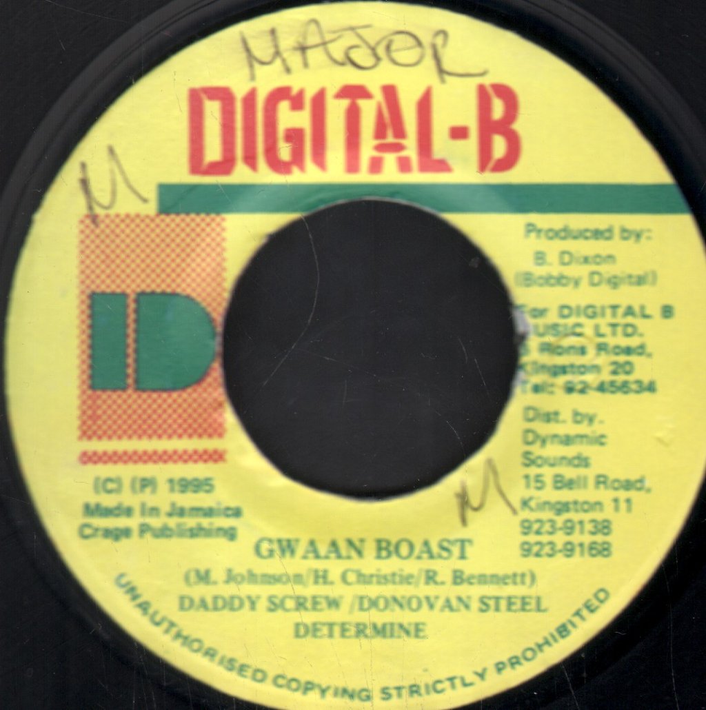 Daddy Screw / Donovan Steel / Determine - Gwaan Boast - 7 Inch