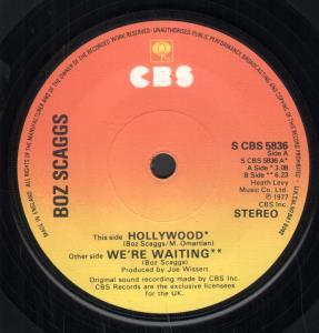 Boz Scaggs - Hollywood - 7 Inch