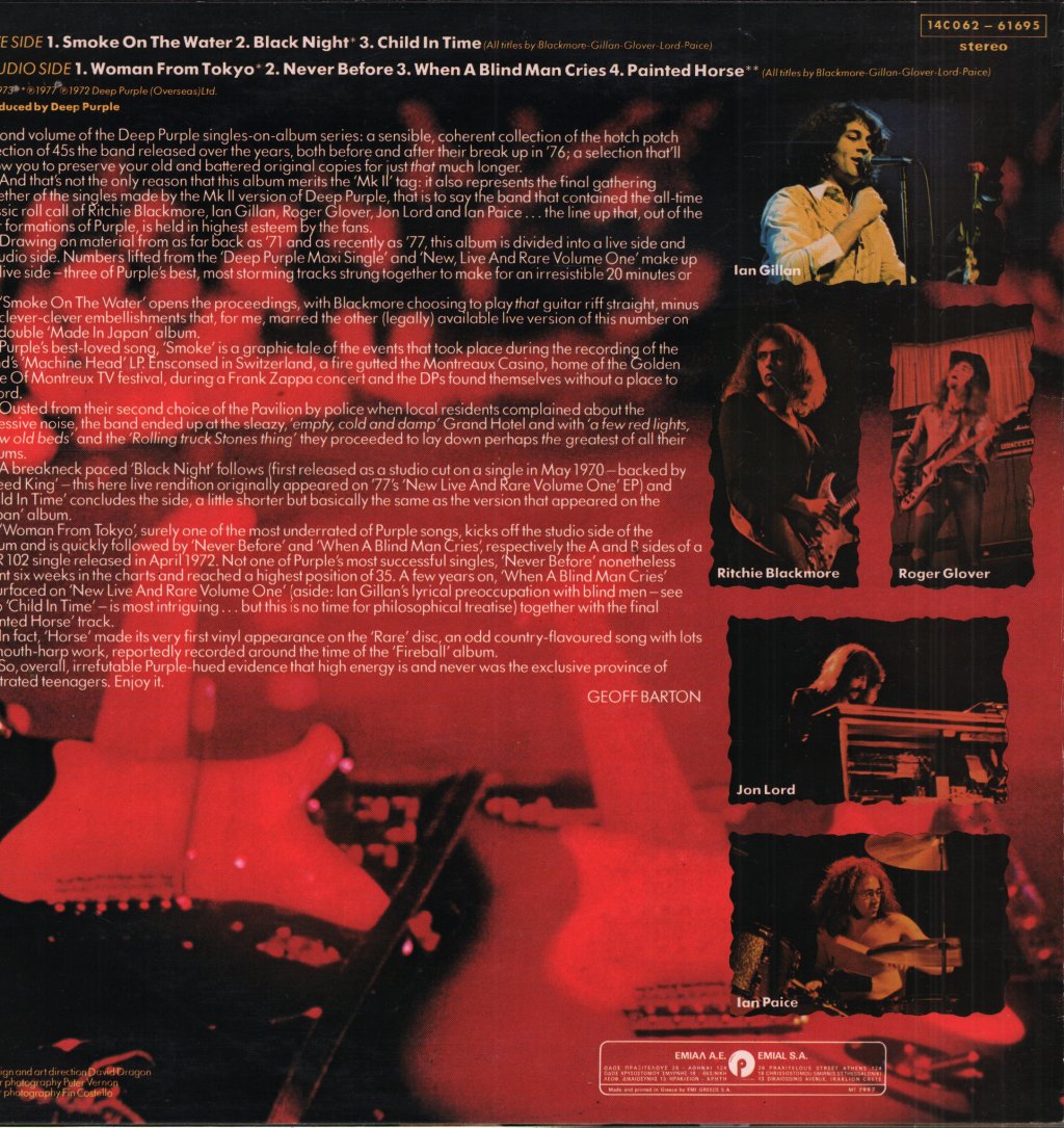 Deep Purple - Mark 2 Purple Singles - Lp