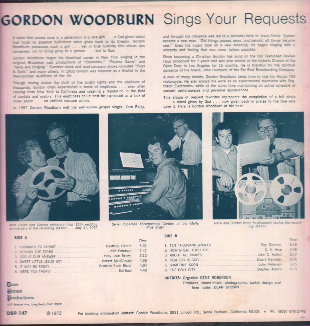 Gordon Woodburn - Sings Your Requests - Lp