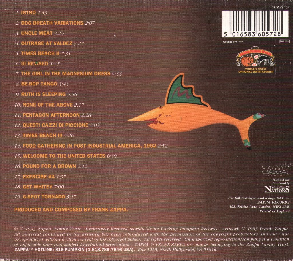 Frank Zappa / Ensemble Modern - Yellow Shark - Cd