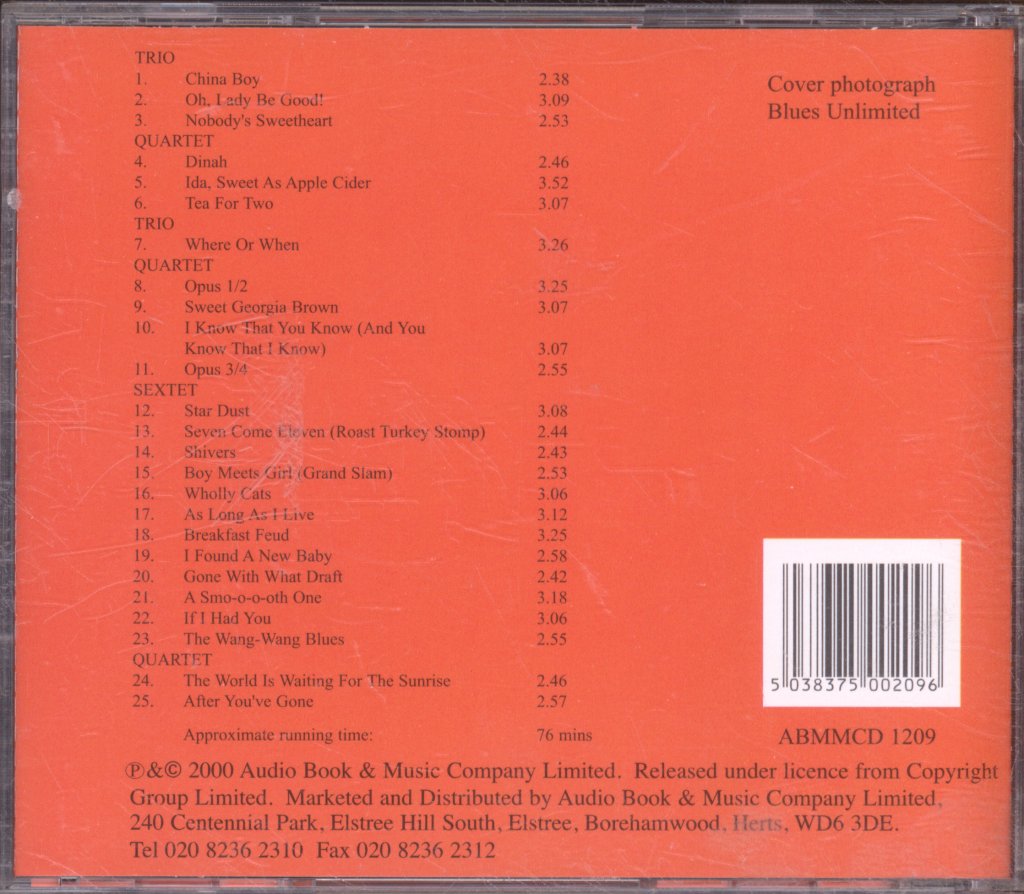 Benny Goodman - Small Band Recordings 1936 - '44 - Cd