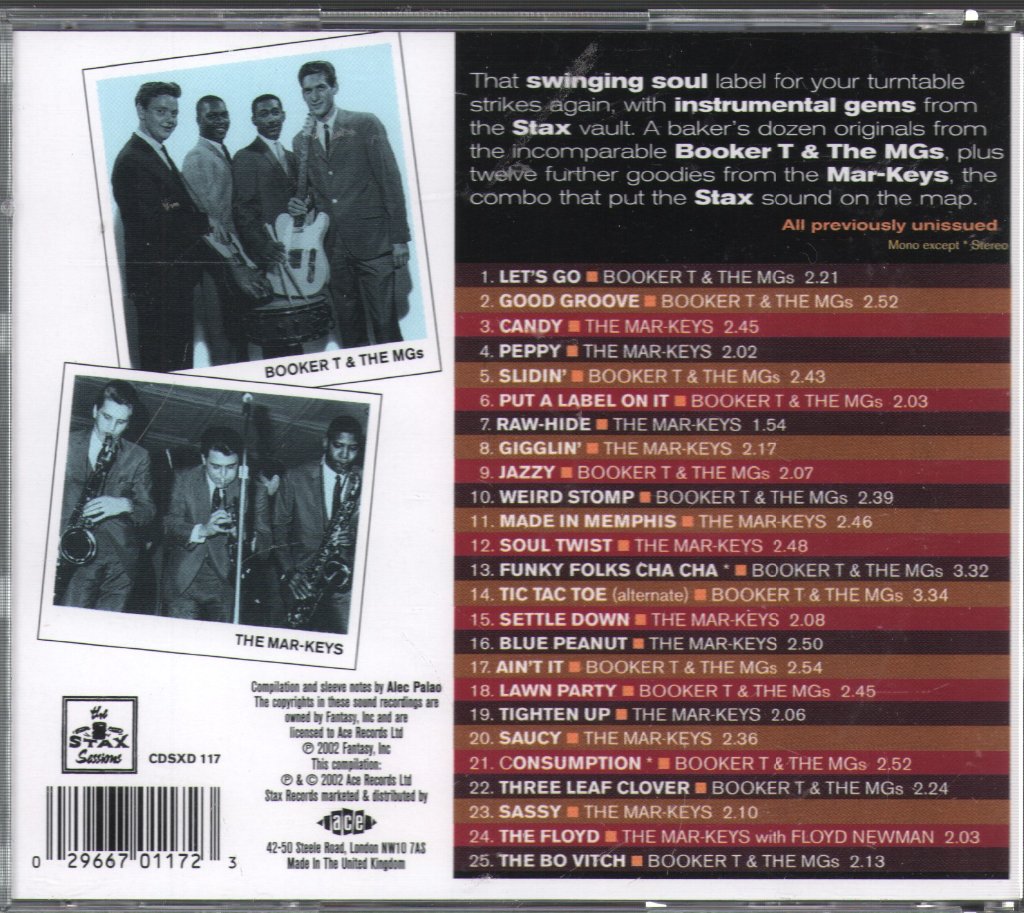 Booker T & The MGs / The Mar-Keys - Stax Instrumentals - Cd