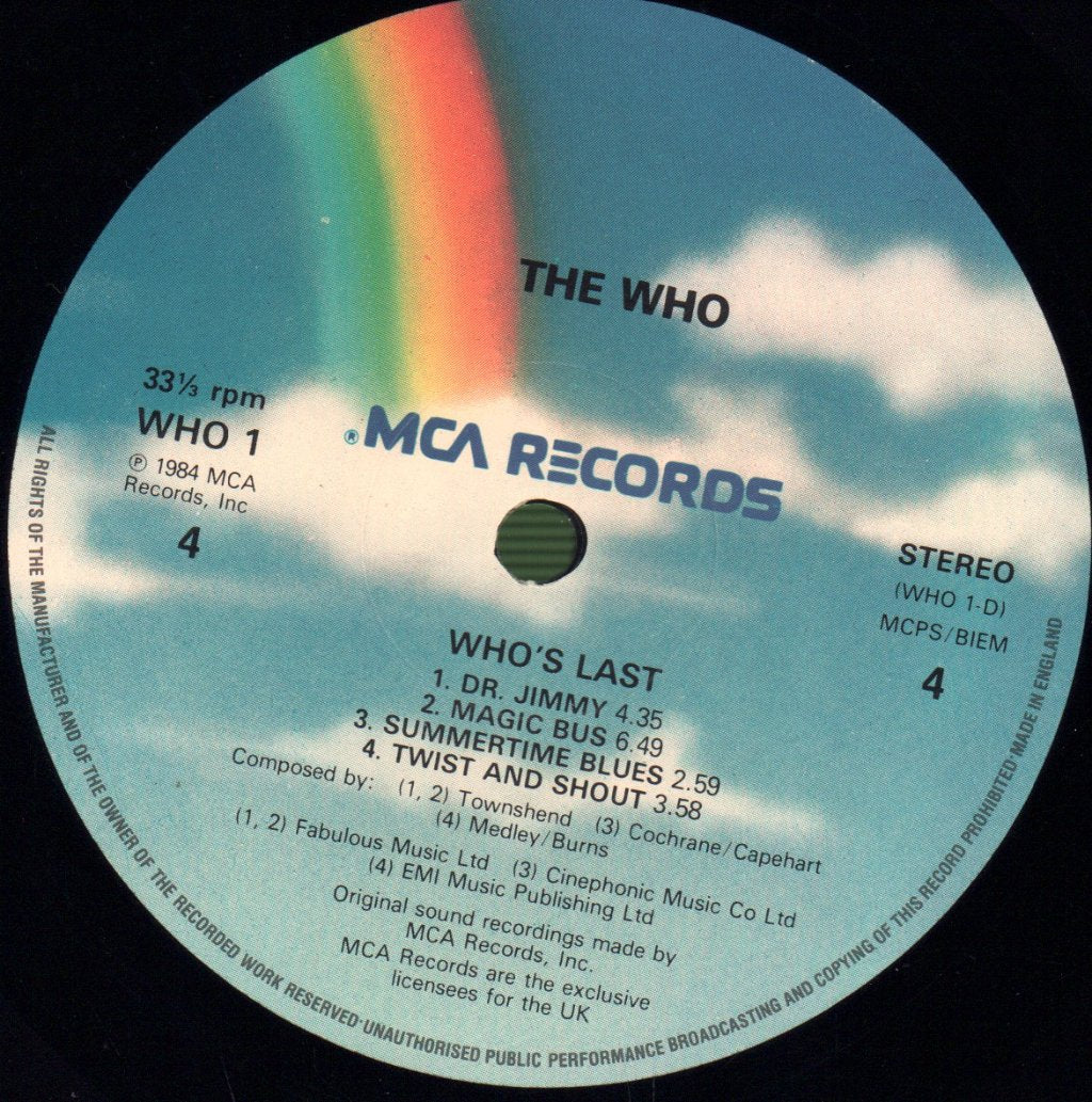 Who - Who's Last - Double Lp