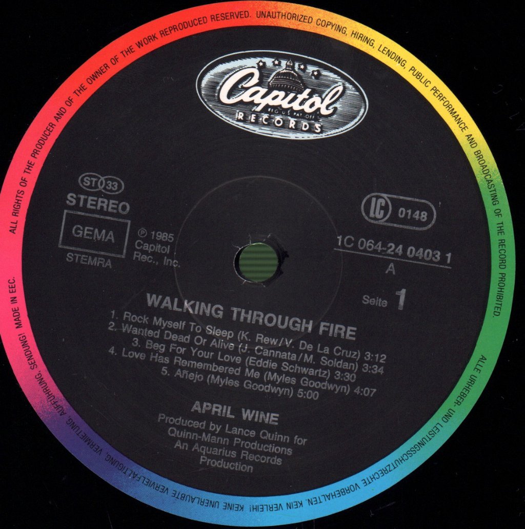 April Wine - Walking Through Fire - Lp