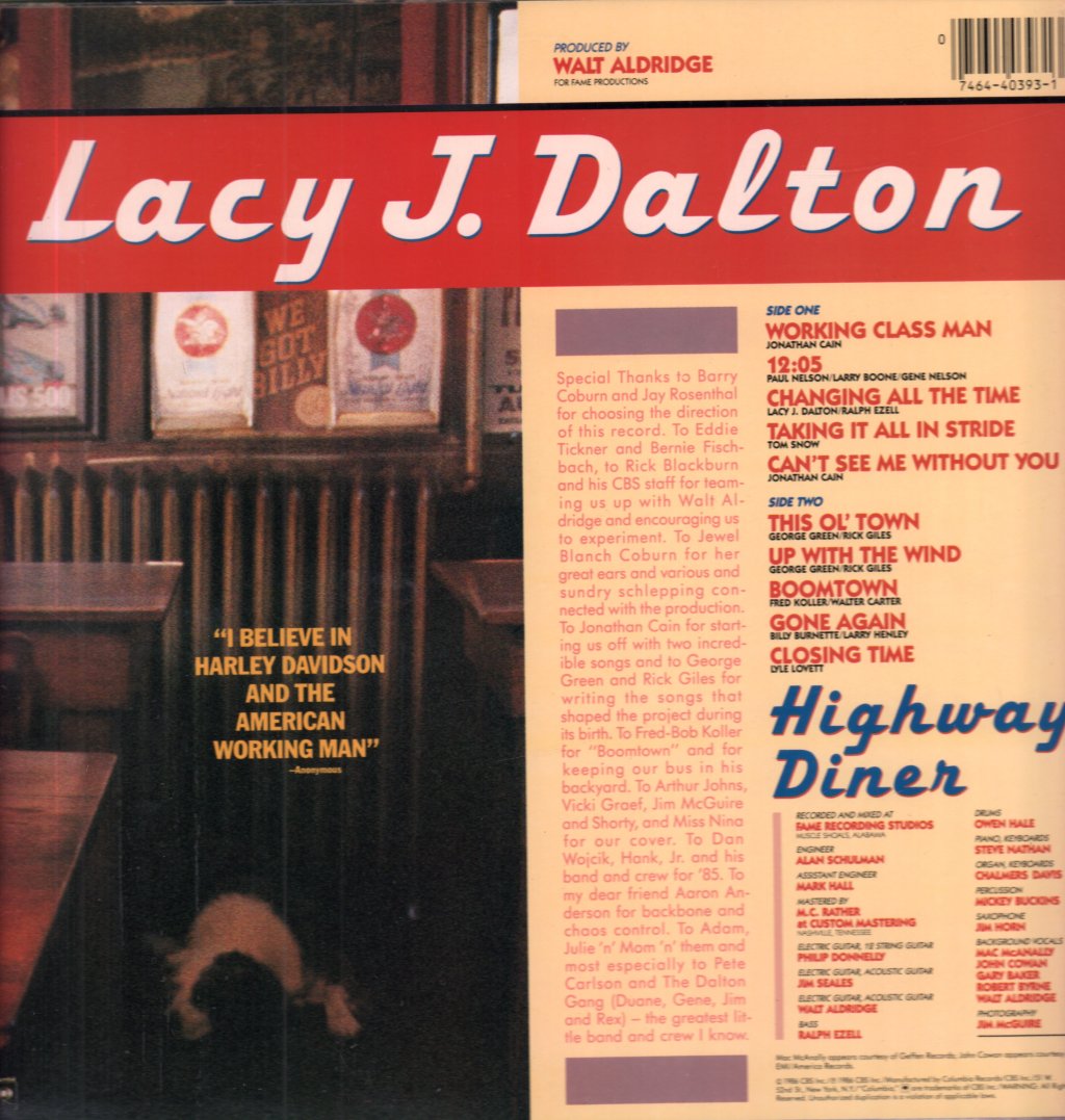 Lacy J. Dalton - Highway Diner - Lp