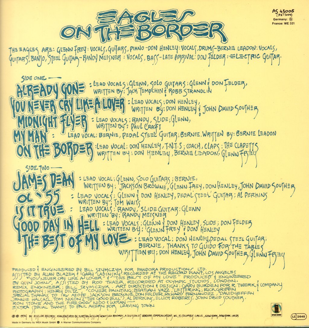 Eagles - On The Border - Lp