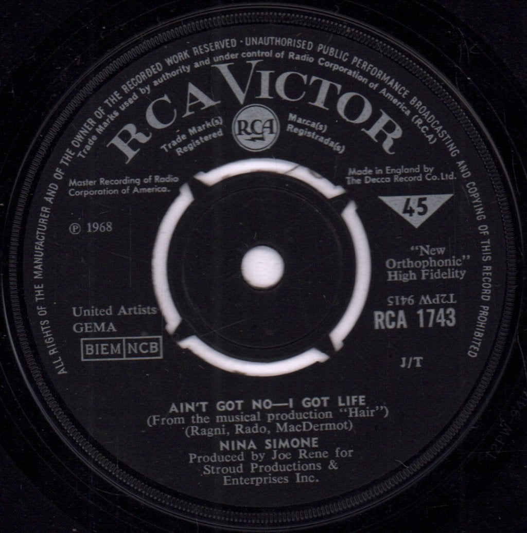 Nina Simone - Ain't Got No I Got Life - 7 Inch