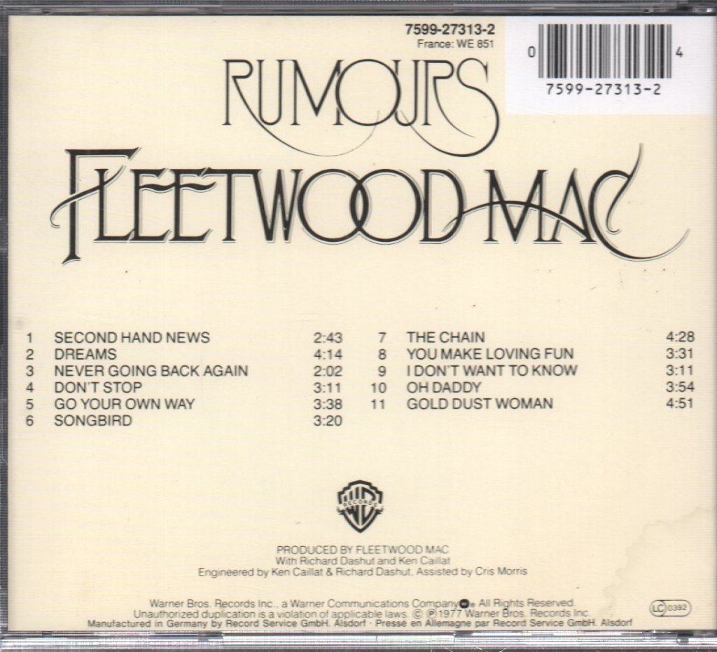 Fleetwood Mac - Rumours - Cd
