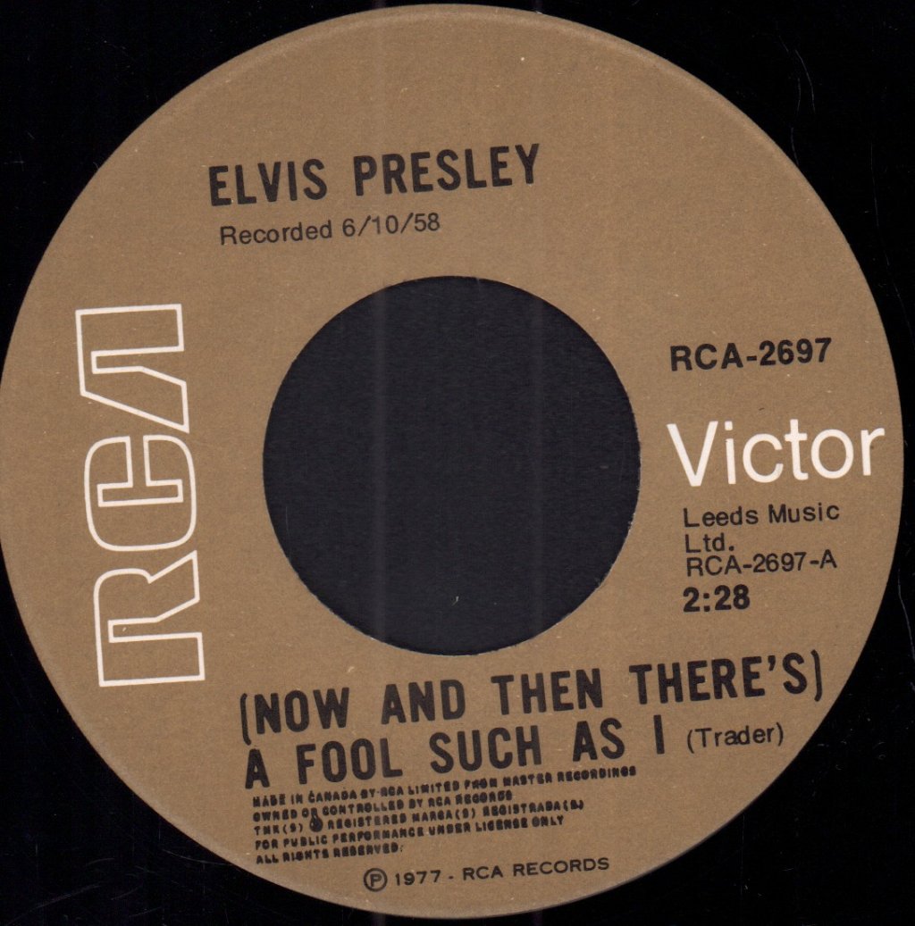 Elvis Presley - A Fool Such As I / I Need Your Love Tonight - 7 Inch