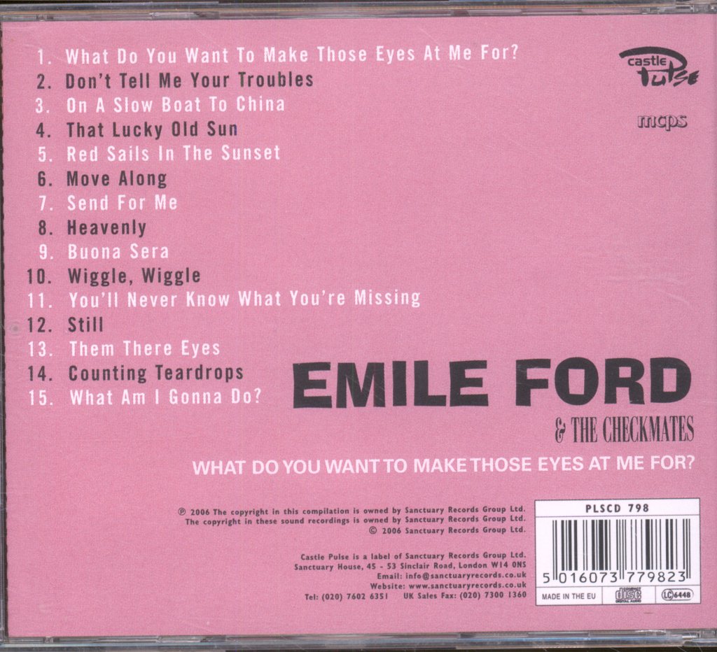 Emile Ford & The Checkmates - What Do You Want To Make Those Eyes At Me For? - Cd
