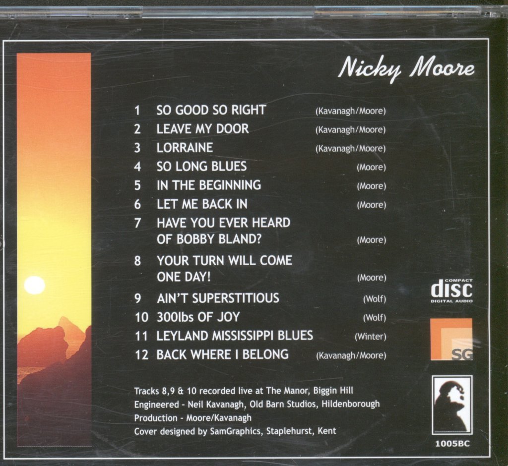 Nicky Moore - Old, New, Borrowed & Blue - Cd