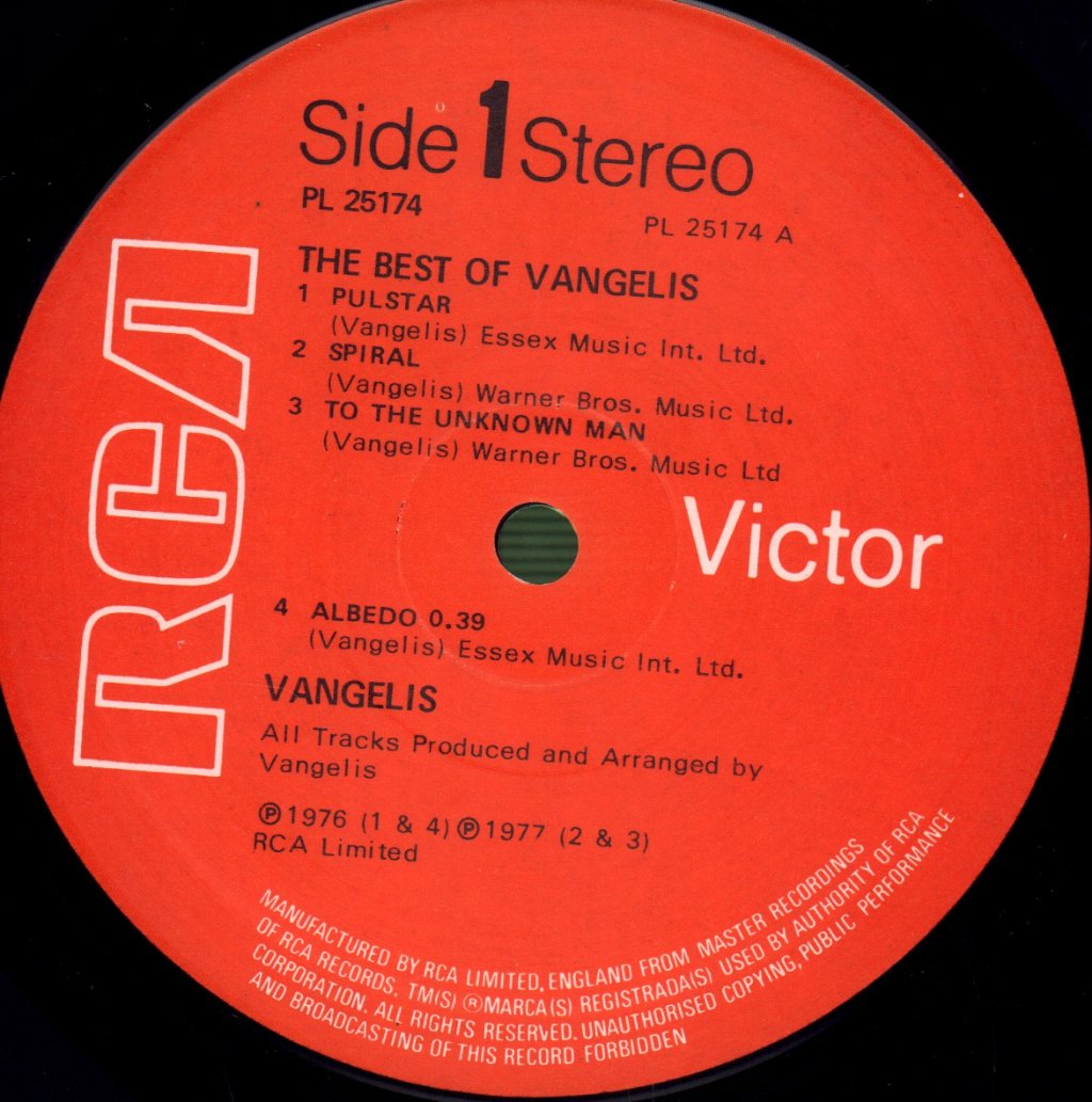 Vangelis - Best Of Vangelis - Lp