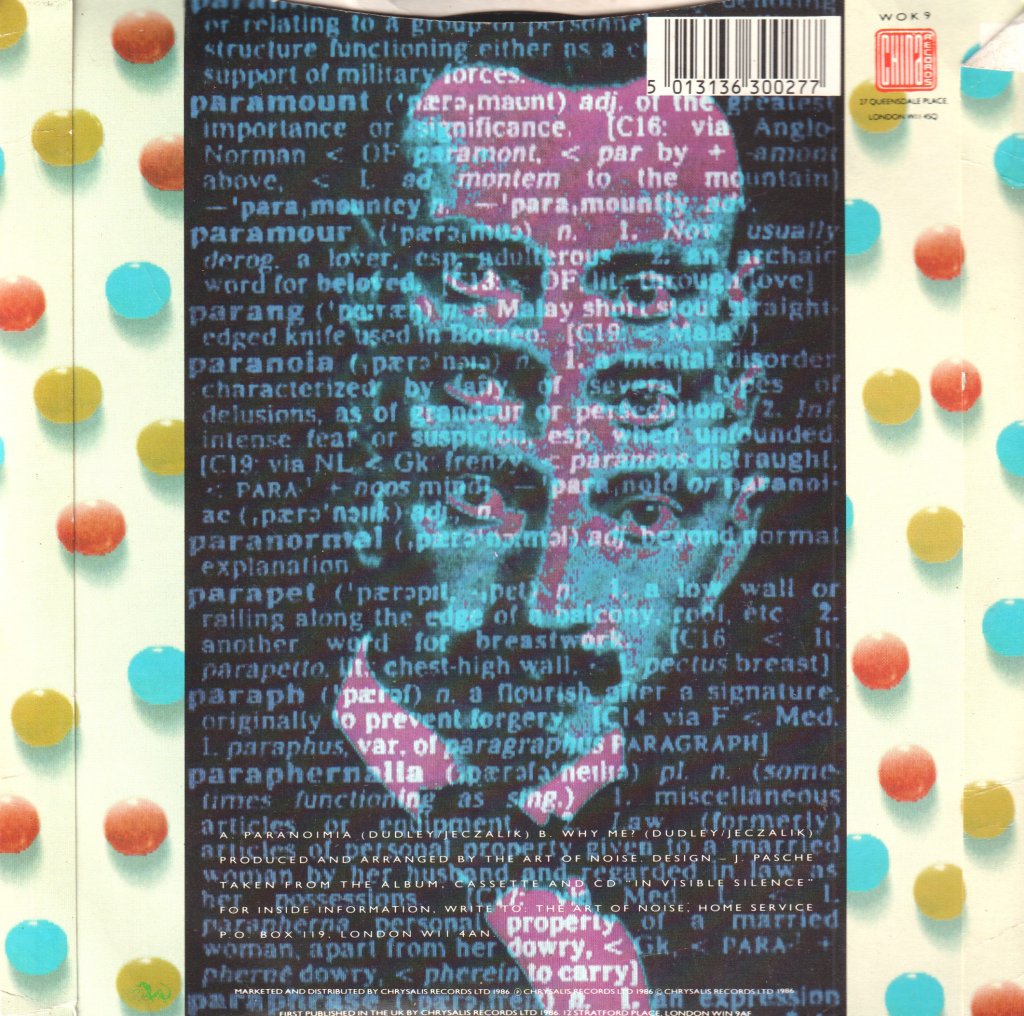 Max Headroom - Paranoimia - 7 Inch