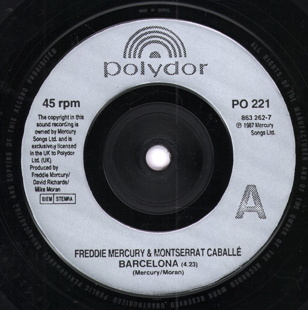 Freddie Mercury And Montserrat Caballe - Barcelona - 7 Inch