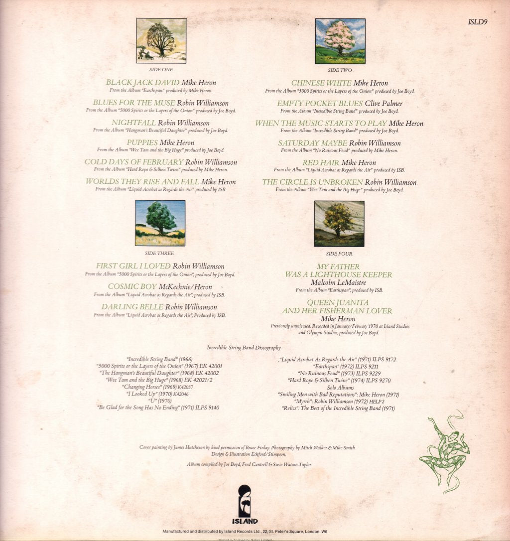 Incredible String Band - Seasons They Change - Double Lp