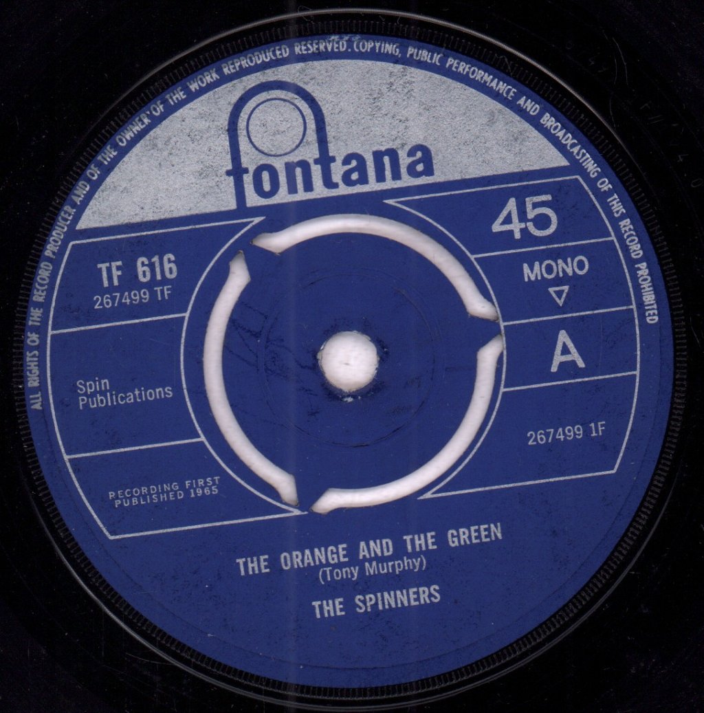 Spinners (Folk Group) - Orange And The Green - 7 Inch