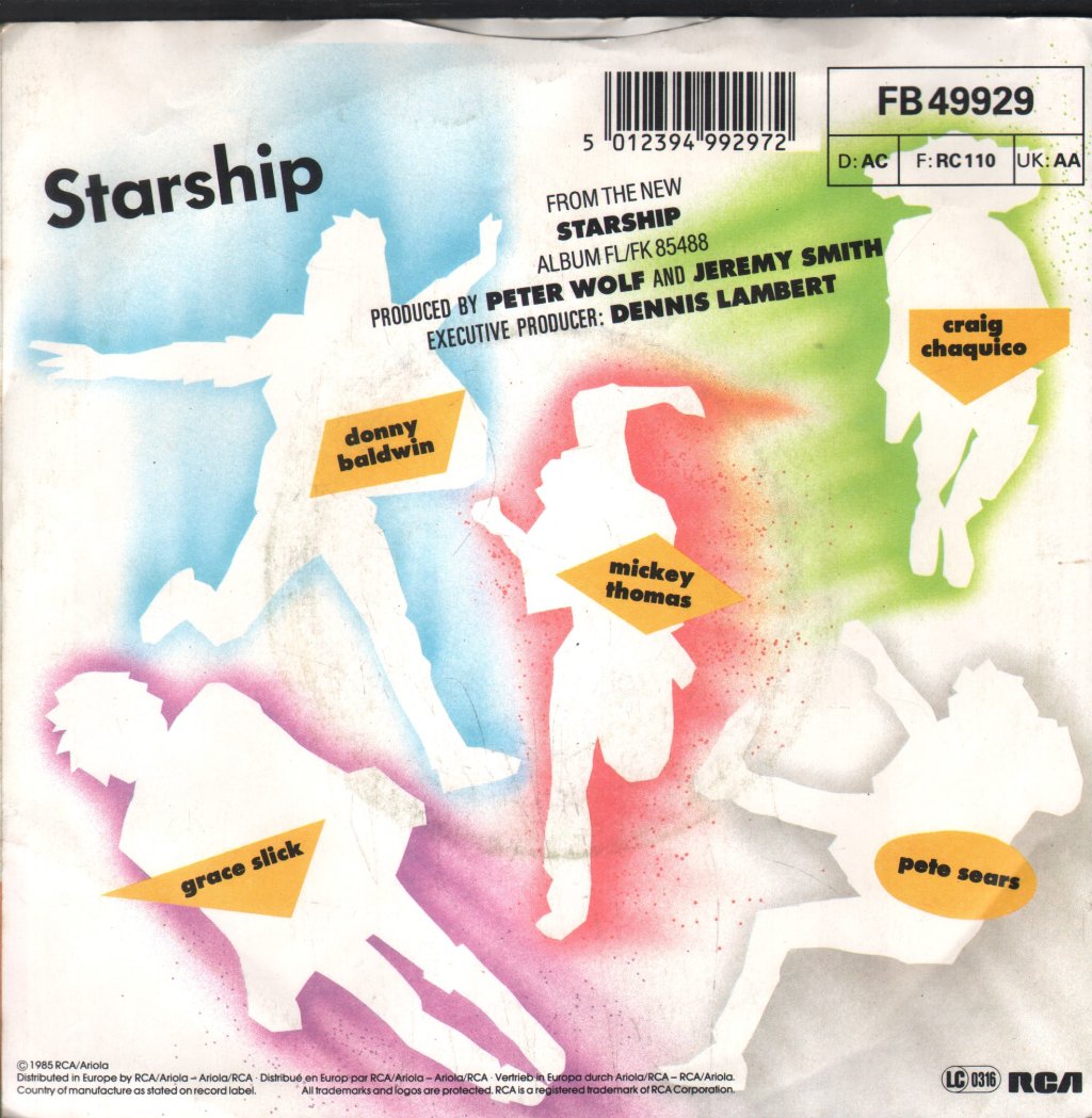 Starship - We Built This City - 7 Inch